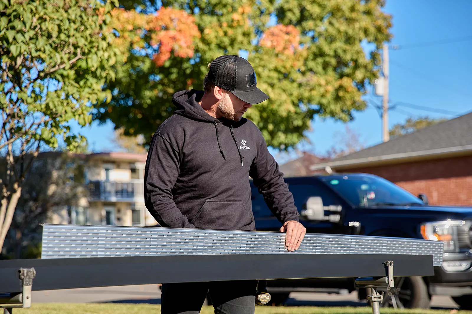 Seamless gutter with Alu-Rex protection, formed on site — Aarsen Gutters, Nanaimo BC